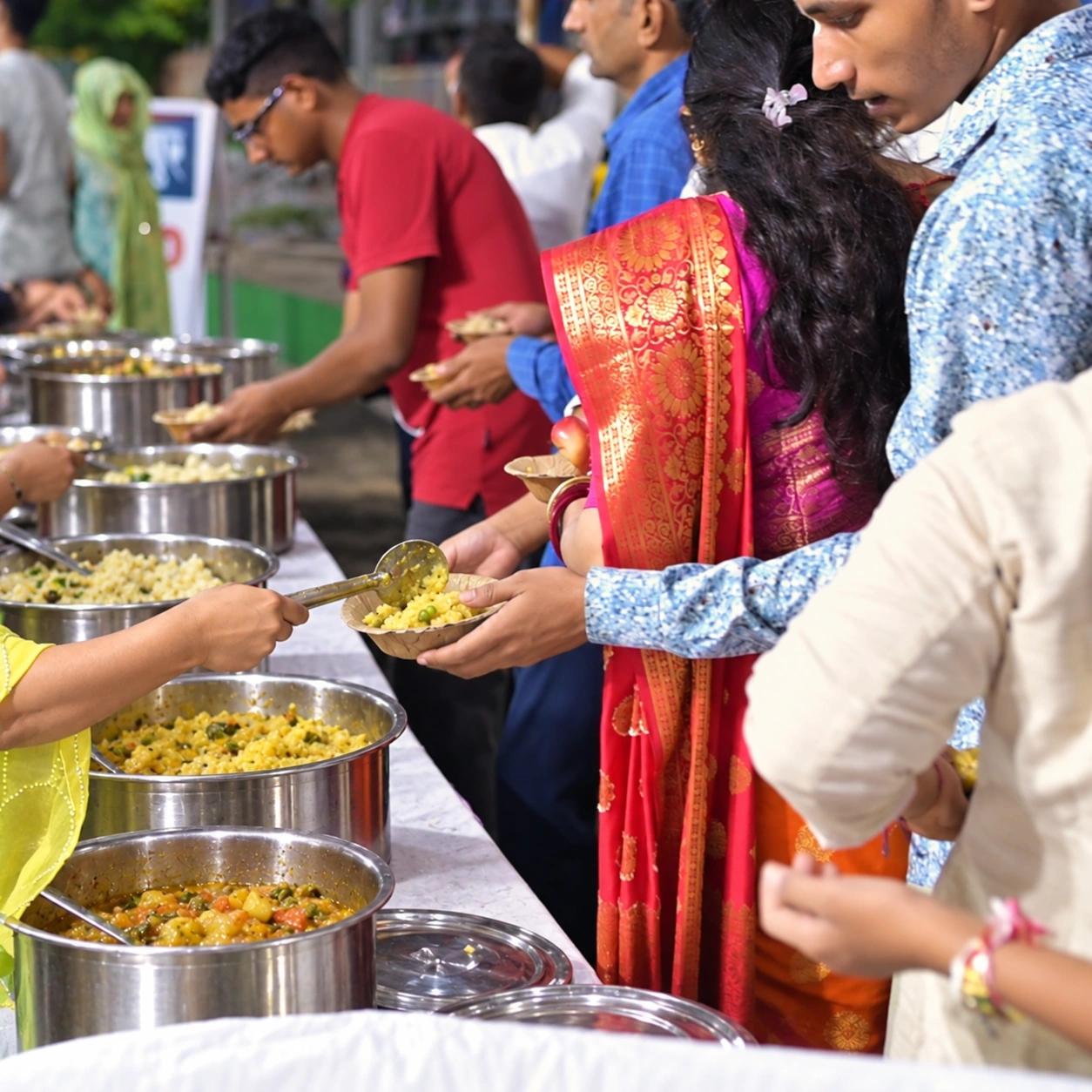 Prasadam Vitaran Seva (Per plate) Prasadam Vitaran Seva (Per plate)